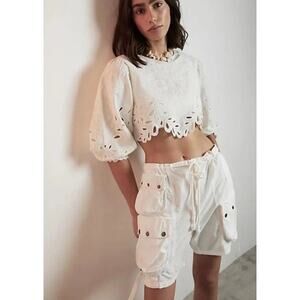 Free People Moon Bay Parachute Utility Shorts Small